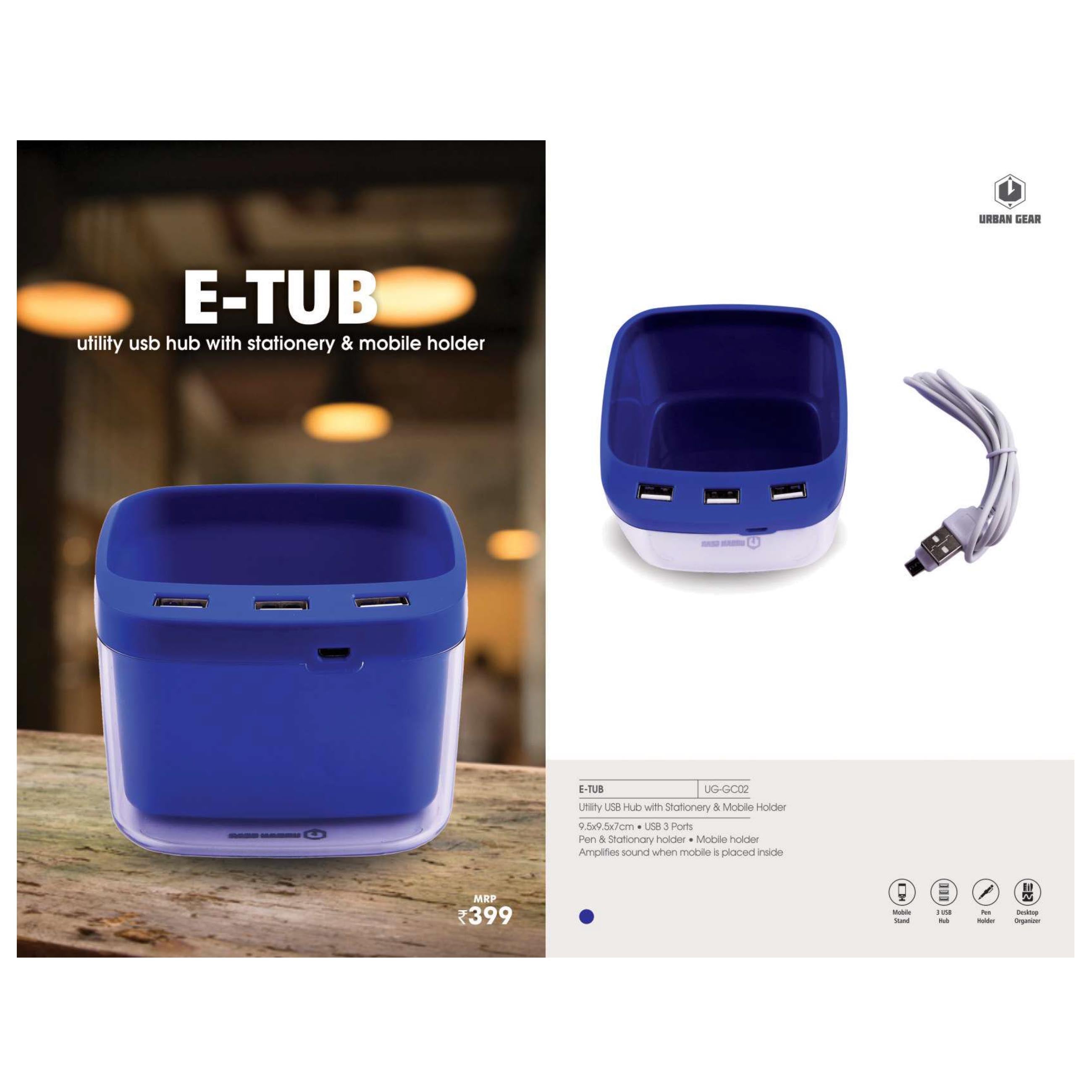 Utility USB Hub with Stationery & Mobile Holder - UG-GC02