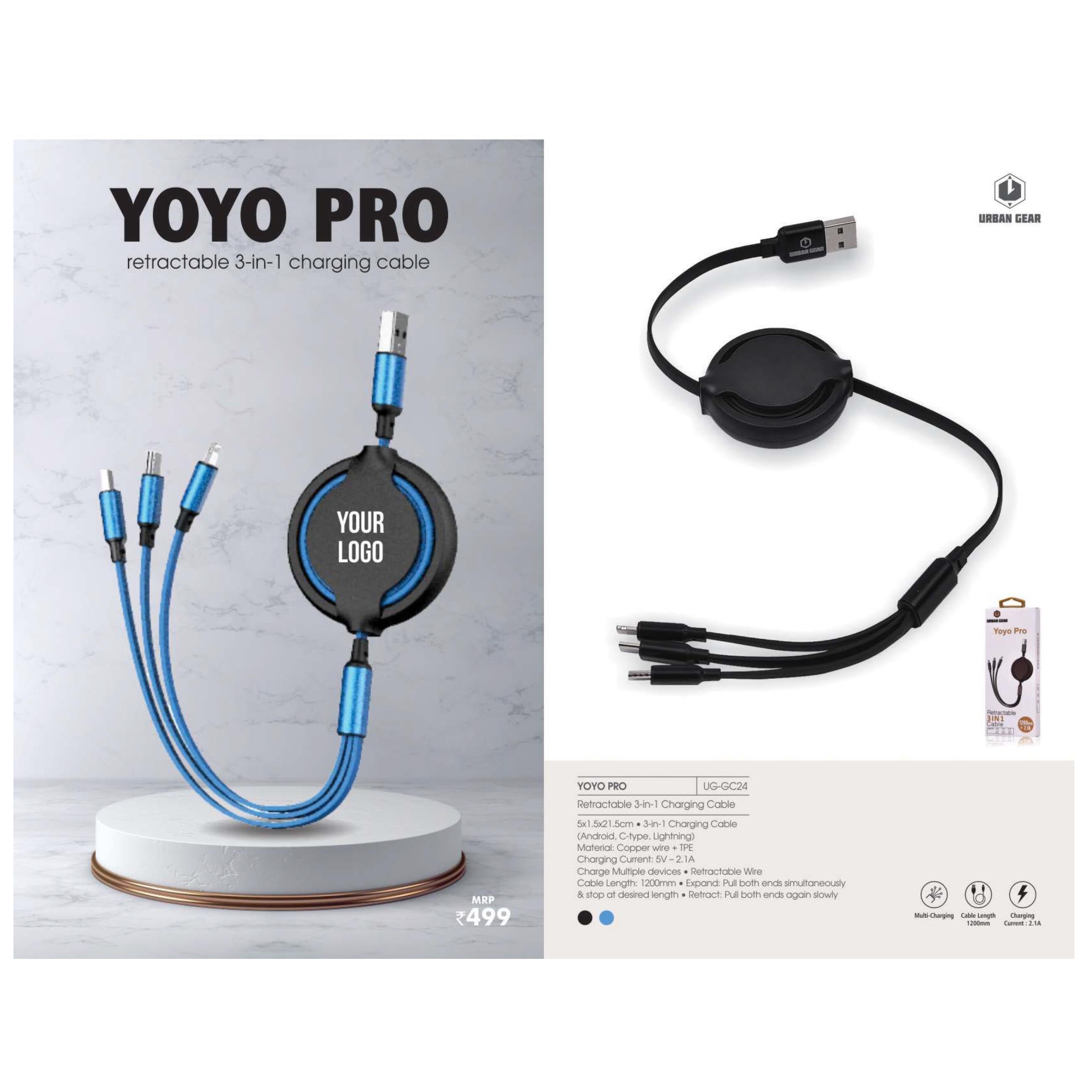 Retractable 3 in 1 Charging Cable - UG-GC24